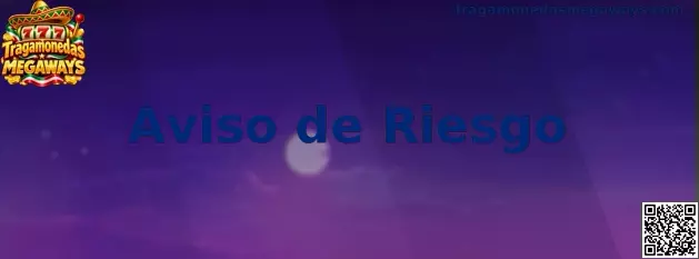 Información visual sobre aviso de riesgo y juego responsable en Tragamonedas Megaways