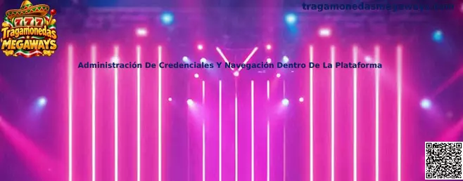 Administración de credenciales y navegación dentro de una plataforma de Tragamonedas Megaways